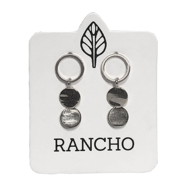 Small Circle Stud and Double Dot Earring
