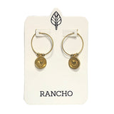 small hoop & circled heart earring