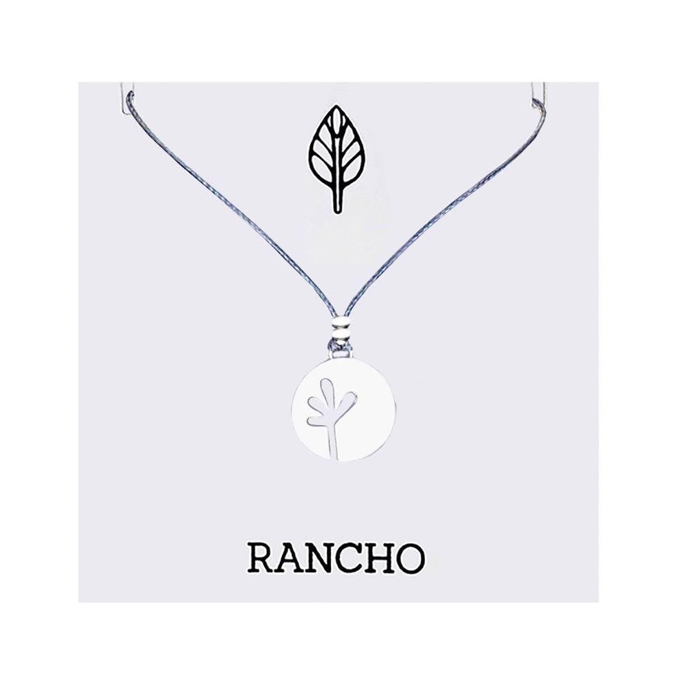 Large Seedling Disc Pendant Necklace