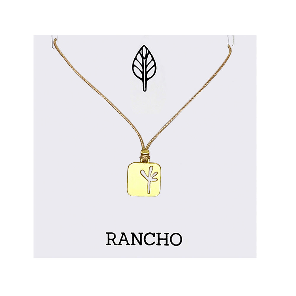 Small Square Seedling Pendant Necklace