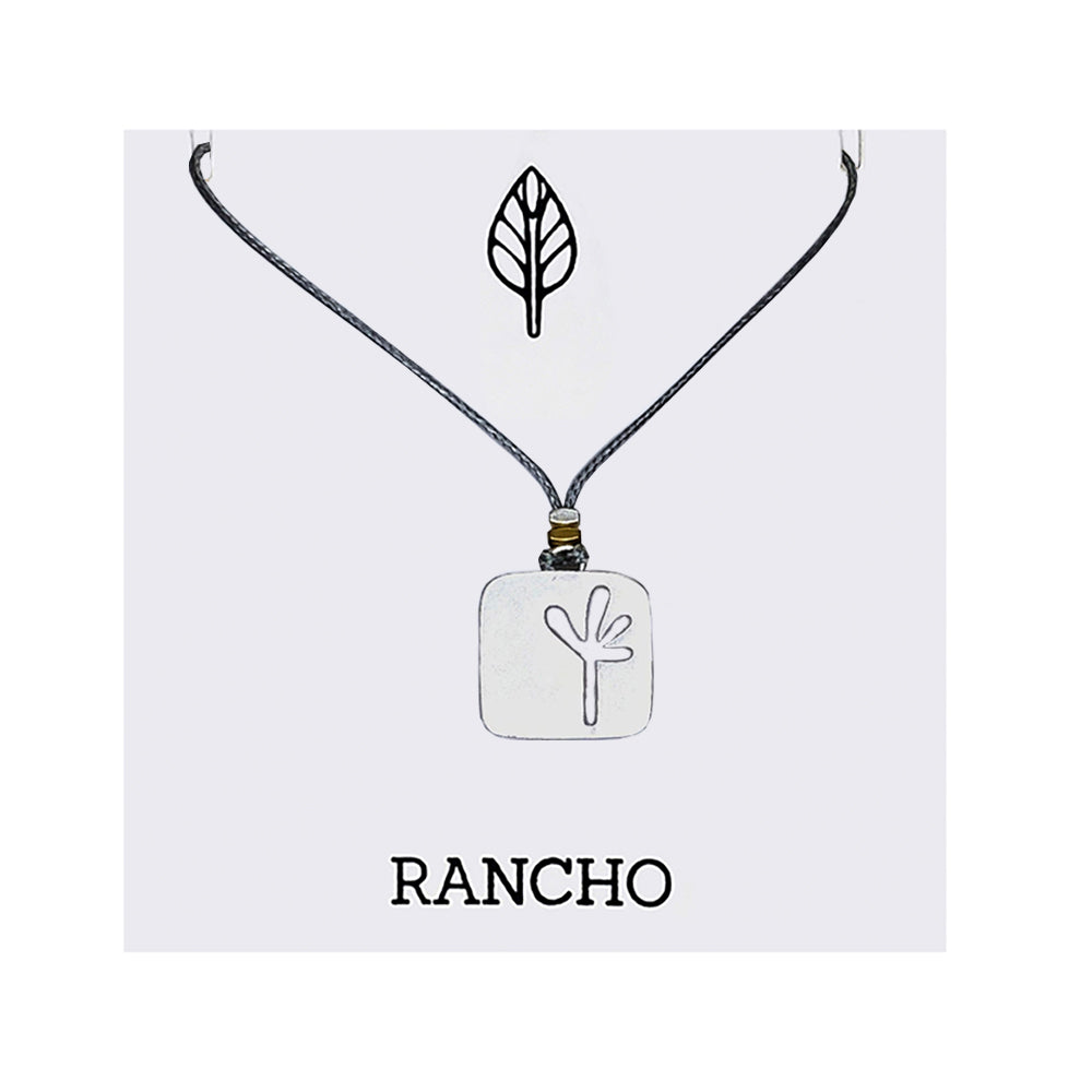 Large Square Seedling Pendant Necklace