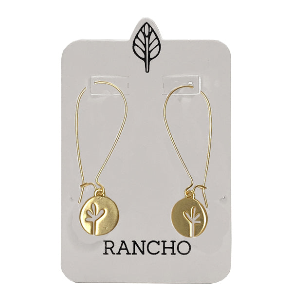 Small Seedling Disc Hook Earrings