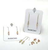 Spacer Bead Straight Hook Earrings