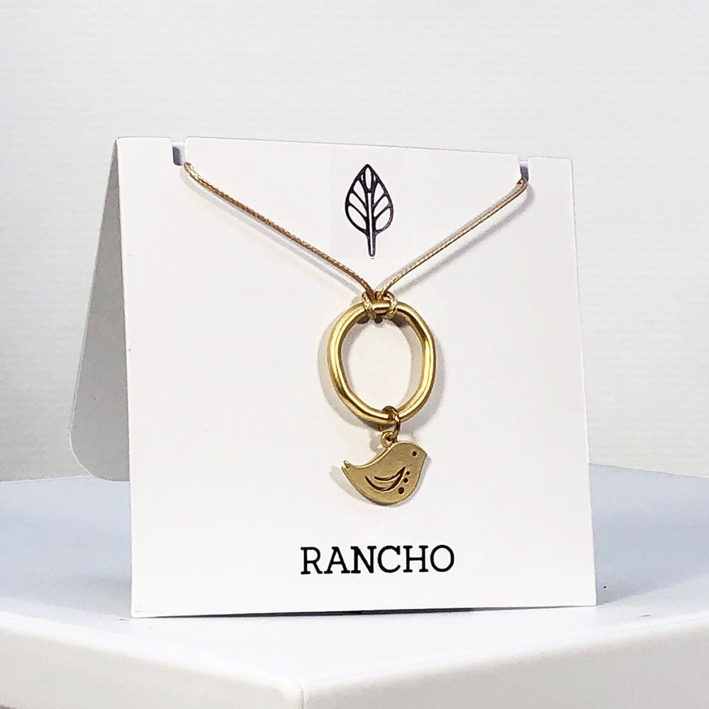 Ring and Bird Necklace