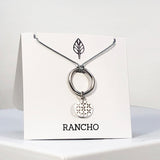 Ring and Oval Charm Necklace