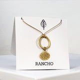 Ring and Oval Charm Necklace