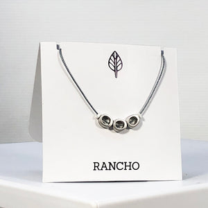 Triple Hollow Oval Necklace