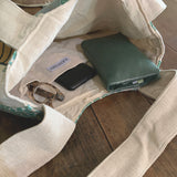 Tan Lolly Pop Trees Linen Shoulder Bag