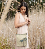 Three trees Crossbody Linen Bags