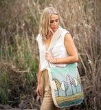 Trees Linen Shoulder Bag